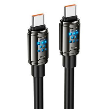 Кабель Hoco U143, Type-C-Type-C, 27W, довжина 1.2м, Black, BOX HOCO купити в Україні