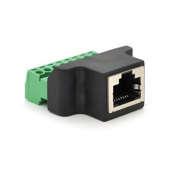 Клеммная колодка 8-разрядная + RJ45 8P8С мама, экранированная Voltronic купить в Украине