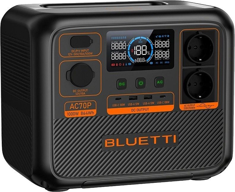 Зарядная станция Bluetti AC70P, 864Wh, 1000W, LiFePO4 Bluetti купить в Украине