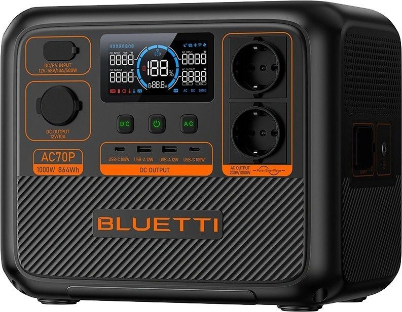 Зарядная станция Bluetti AC70P, 864Wh, 1000W, LiFePO4 Bluetti купить в Украине