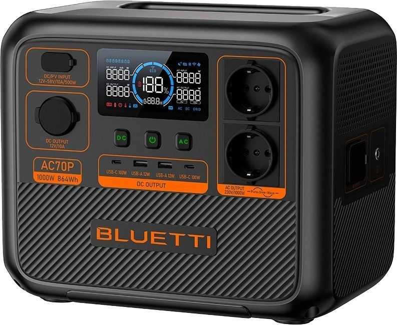 Зарядная станция Bluetti AC70P, 864Wh, 1000W, LiFePO4 Bluetti купить в Украине